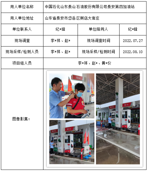 中国石化山东泰山石油股份有限公司泰安第四加油站