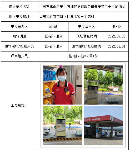 中国石化山东泰山石油股份有限公司泰安第二十六加油站