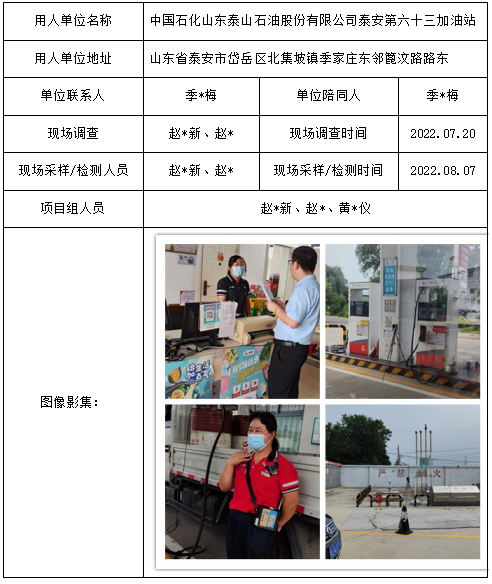 中国石化山东泰山石油股份有限公司泰安第六十三加油站