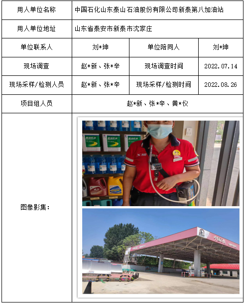 中国石化山东泰山石油股份有限公司新泰第八加油站