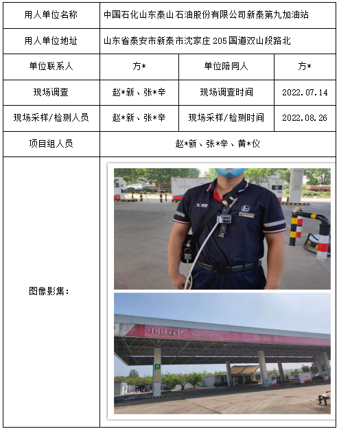 中国石化山东泰山石油股份有限公司新泰第九加油站