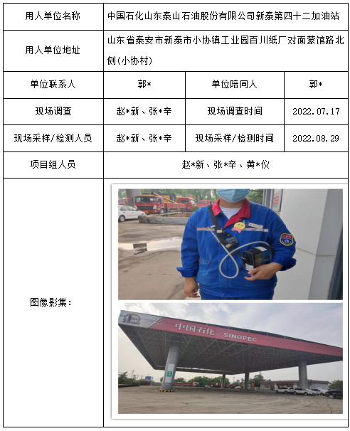 中国石化山东泰山石油股份有限公司新泰第四十二加油站