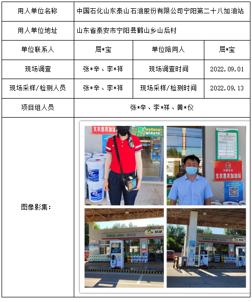 中国石化山东泰山石油股份有限公司宁阳第二十八加油站