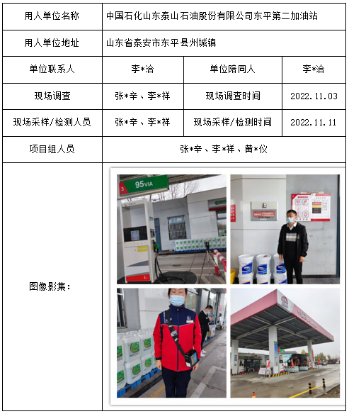 中国石化山东泰山石油股份有限公司东平第二加油站