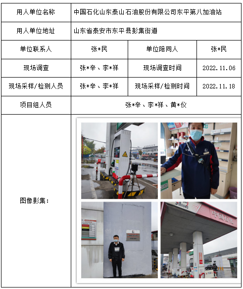 中国石化山东泰山石油股份有限公司东平第八加油站