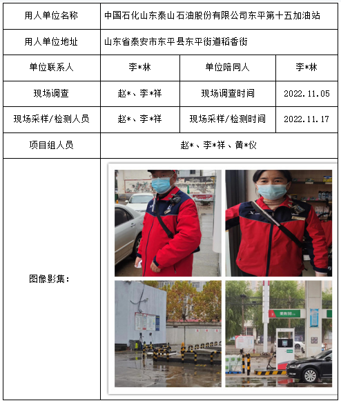 中国石化山东泰山石油股份有限公司东平第十五加油站