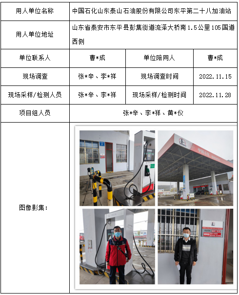 中国石化山东泰山石油股份有限公司东平第二十八加油站