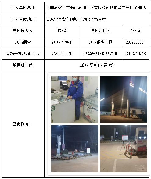 中国石化山东泰山石油股份有限公司肥城第二十四加油站