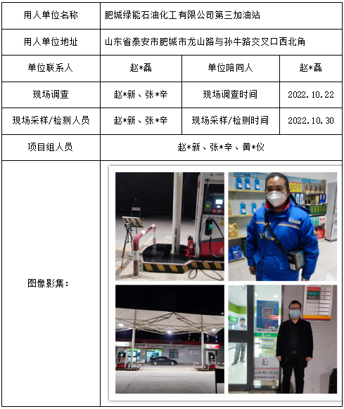 肥城绿能石油化工有限公司第三加油站