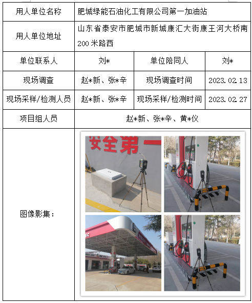 肥城绿能石油化工有限公司第一加油站