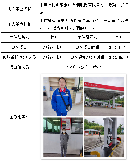 中国石化山东泰山石油股份有限公司沂源第一加油站