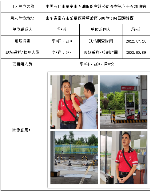 中国石化山东泰山石油股份有限公司泰安第六十五加油站