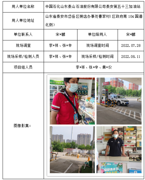 中国石化山东泰山石油股份有限公司泰安第五十三加油站