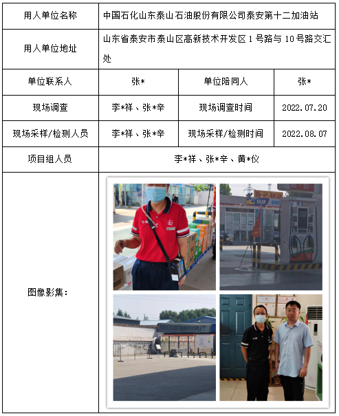 中国石化山东泰山石油股份有限公司泰安第十二加油站