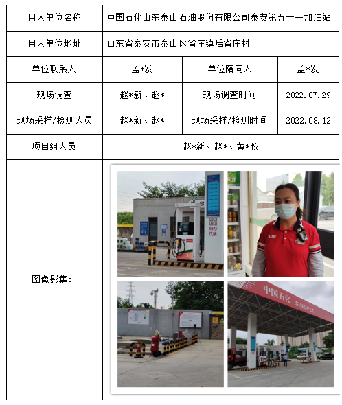 中国石化山东泰山石油股份有限公司泰安第五十一加油站