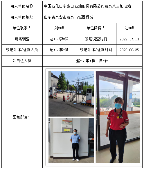 中国石化山东泰山石油股份有限公司新泰第三加油站