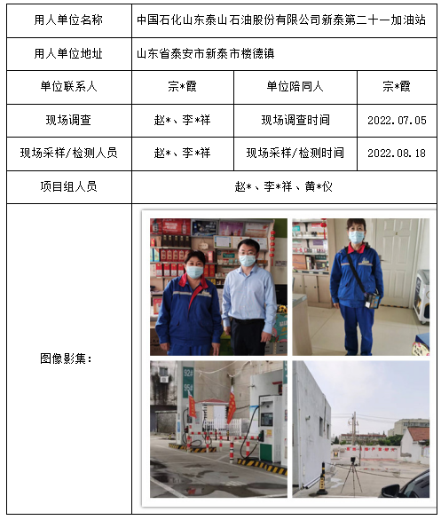 中国石化山东泰山石油股份有限公司新泰第二十一加油站