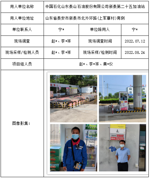 中国石化山东泰山石油股份有限公司新泰第二十五加油站