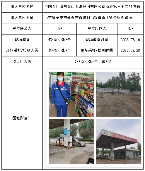 中国石化山东泰山石油股份有限公司新泰第三十二加油站