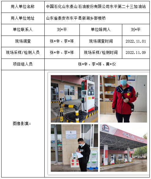 中国石化山东泰山石油股份有限公司东平第二十三加油站