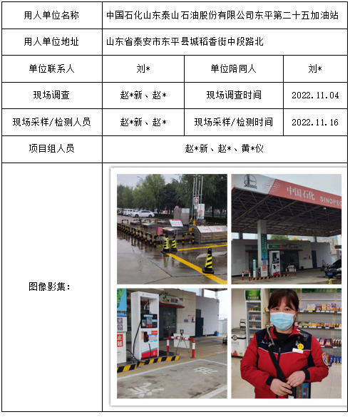 中国石化山东泰山石油股份有限公司东平第二十五加油站