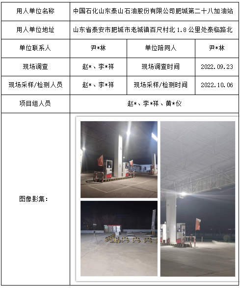 中国石化山东泰山石油股份有限公司肥城第二十八加油站