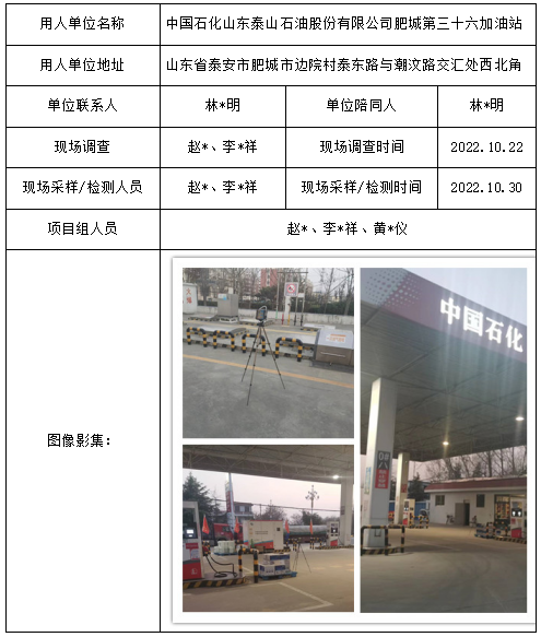 中国石化山东泰山石油股份有限公司肥城第三十六加油站